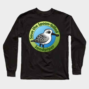 Save the Spoon-billed Sandpiper Long Sleeve T-Shirt